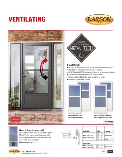 Madero Ventilating Storm Doors