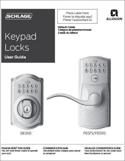 Keypad Locks & Deadbolts User Guide