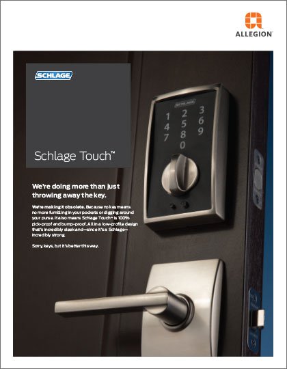 Schlage Touch Sell Sheet - B375 & FE695V
