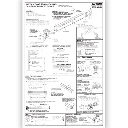 3828 Series Rim Exit Device