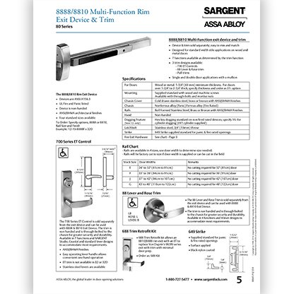 Sargent 8888 Series