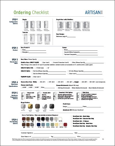 Artisan Order Form