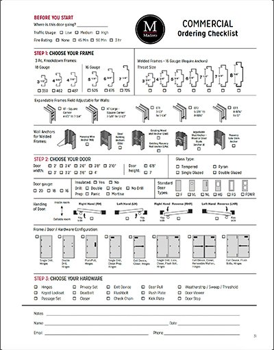 Commercial Brochure Order Form
