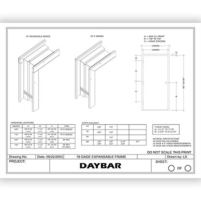 EF/EFK Expandable Drywall Frames
