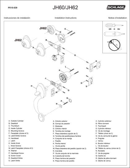 Dexter J Series Handleset Install Guide