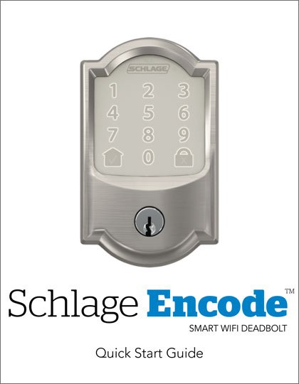 Schlage Encode™ Smart WiFi Deadbolt Quick Start