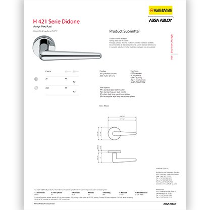 H 421 Didone Series