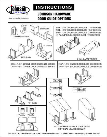 Johnson Hardware Door Guides