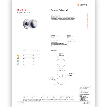 K 4714 Door Knob