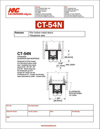 CT-54N Automatic Door Bottom