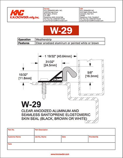 W-29 Weatherstrip