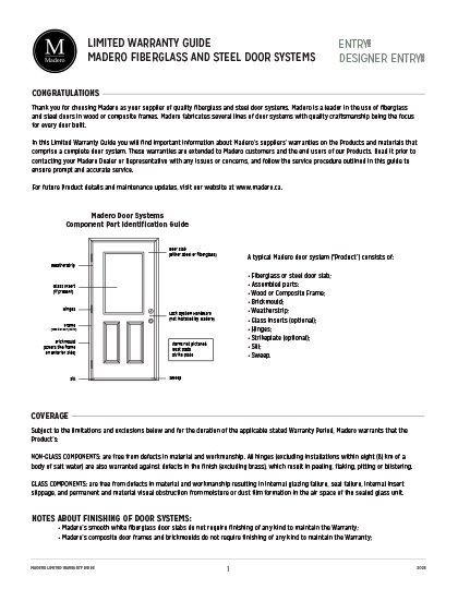 Madero Warranty