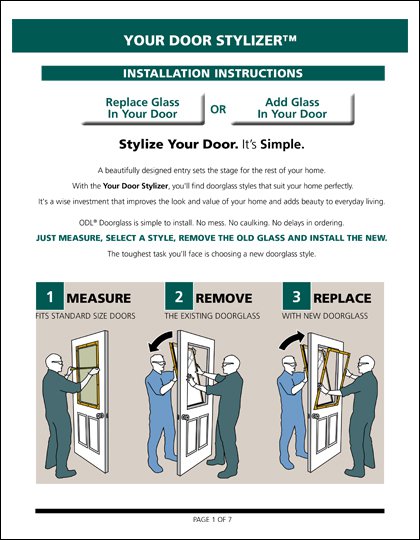 Half Lite Replacement Glass Installation Instructions 