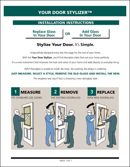 Half Lite Replacement Glass Installation Instructions 