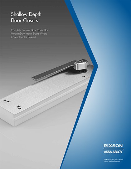 Rixson Shallow Depth Floor Closers