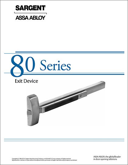 Sargent 80 Series Exit Devices