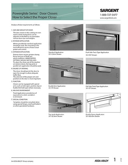 Sargent Powerglide® Series