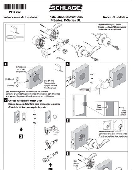 Schlage F-Series Knobs/Levers