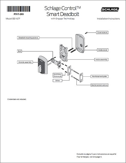 Smart Deadbolt Installation Instructions