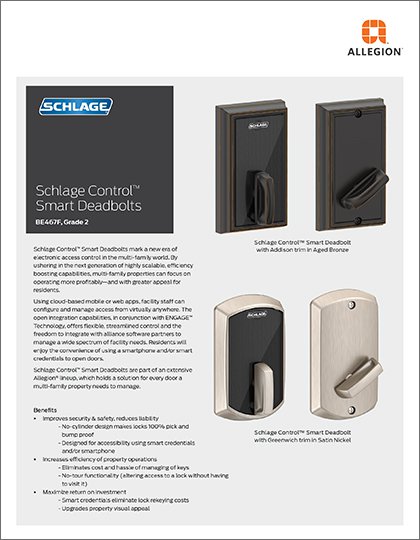 Smart Deadbolts Sell Sheet 