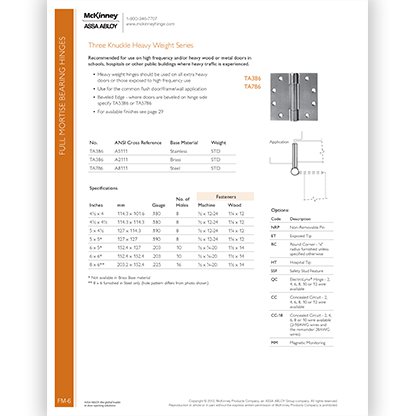 Heavy Weight Full Mortise Hinges