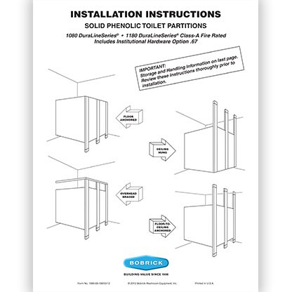 Solid Phenolic Toilet Partition Installation