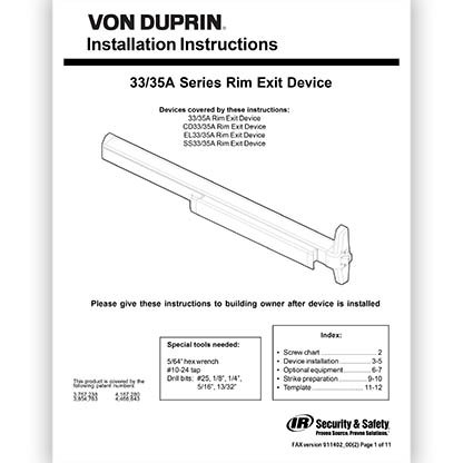 Series 33A/35A Device Installation