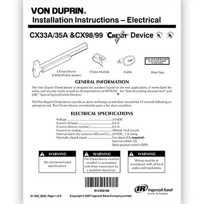 Series CX33A/35A Electrical Installation