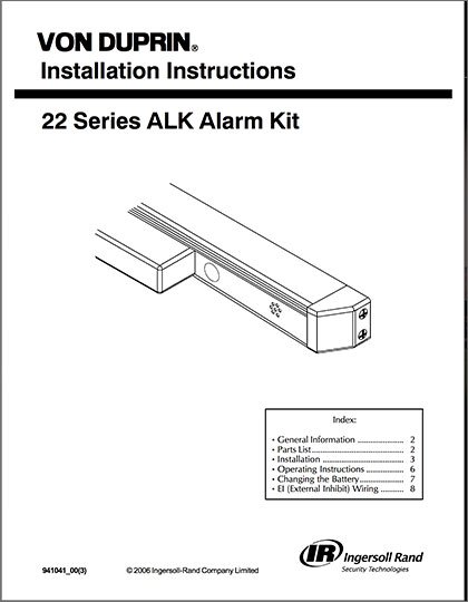 Series 22 ALK Installation