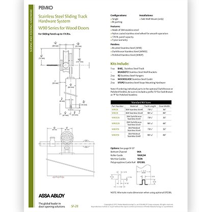 W90 Series for wood doors