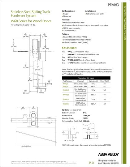 W60 Series for wood doors